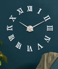 3D DIY Roman Numbers Wall Clock | Wall Clock Adjustable Size | Large Wall Clock