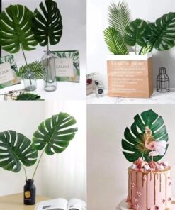 Realistic Single Artificial Monstera Leaf for Home, Events & DIY Decor | Faux Tropical Jungle Leaf