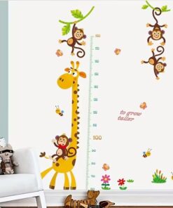 Giraffe Kids Height Measurement Stickers | Giraffe Height Chart Sticker