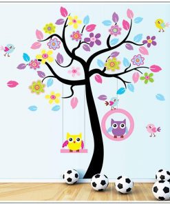 Owl Tree Decal Sticker For Kids PVC Room, Living Room, Bedroom | Stickers Owl vinyl Wall Nature Vinyl Wall Decal