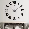3D DIY Roman Numbers Wall Clock | Affordable Black Roman Numeral Clock Online Kenya | Wall Clock Roman Black Numerals 3D Price