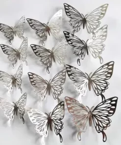 Buy Online 12Pcs 3D Hollow Paper Butterfly for Home Kids Living Room - Sensuite Decor