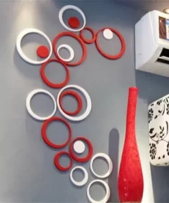 3D Wood Circles Rings - 3D Circles Rings Wood Decor - Sensuite Decor