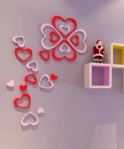 3D Heart Stickers Online | Shop Love Heart Wall Stickers Kenya | Love Heart Wall Decor KE