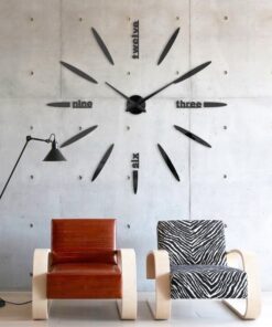 3D DIY Wall Clock for Living Room Bedroom Office | Large 3D Wall Clock