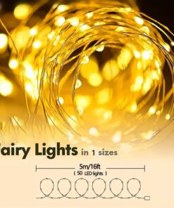 5 Meters 50 LED Battery Fairy Lights – Warm, Aesthetic LED String Lights
