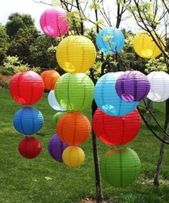 16 Inch Chinese Lantern Nairobi | Chinese Paper Lanterns Kenya | Multi Color 16 Inch Round Paper Lantern