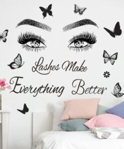 Lashes Make Everything Better Wall Saying Wall Decor