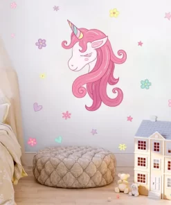 Pink Unicorn Pony Wall Decal