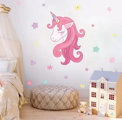 Pink Unicorn Pony Wall Decal