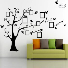 Black Family Photo Tree Wall Sticker | Self Adhesive Wall Decal