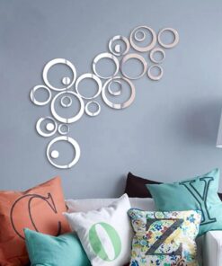 Acrylic Rings Wall Decor | 3D Self Adhesive Acrylic Ring Circles | Round Acrylic Ring Wall Decor
