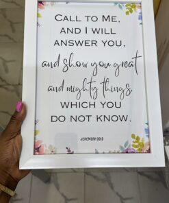 Call To Me And I Will Answer - Jeremiah 33:3 A4 Wall Art | Framed Wall Prints
