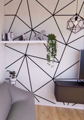 Black Decorative Tape 50 Meters Self Adhesive for Wall