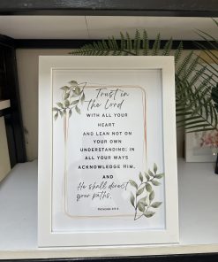 Trust in the lord with all your heart A4 Framed Wall Art