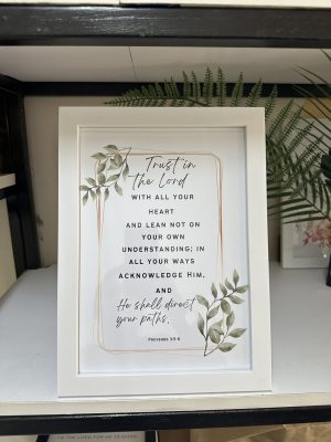Trust in the lord with all your heart A4 Framed Wall Art